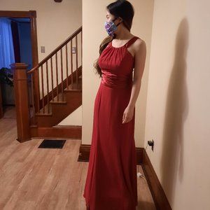 David Bridal's bridesmaid burgundy dress